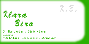 klara biro business card